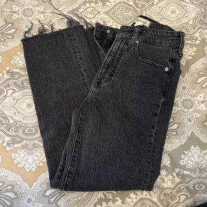 Madewell Black Straight Leg Jeans